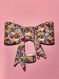 7 Brew Red Hearts & Leopard Checkerboard - Bow