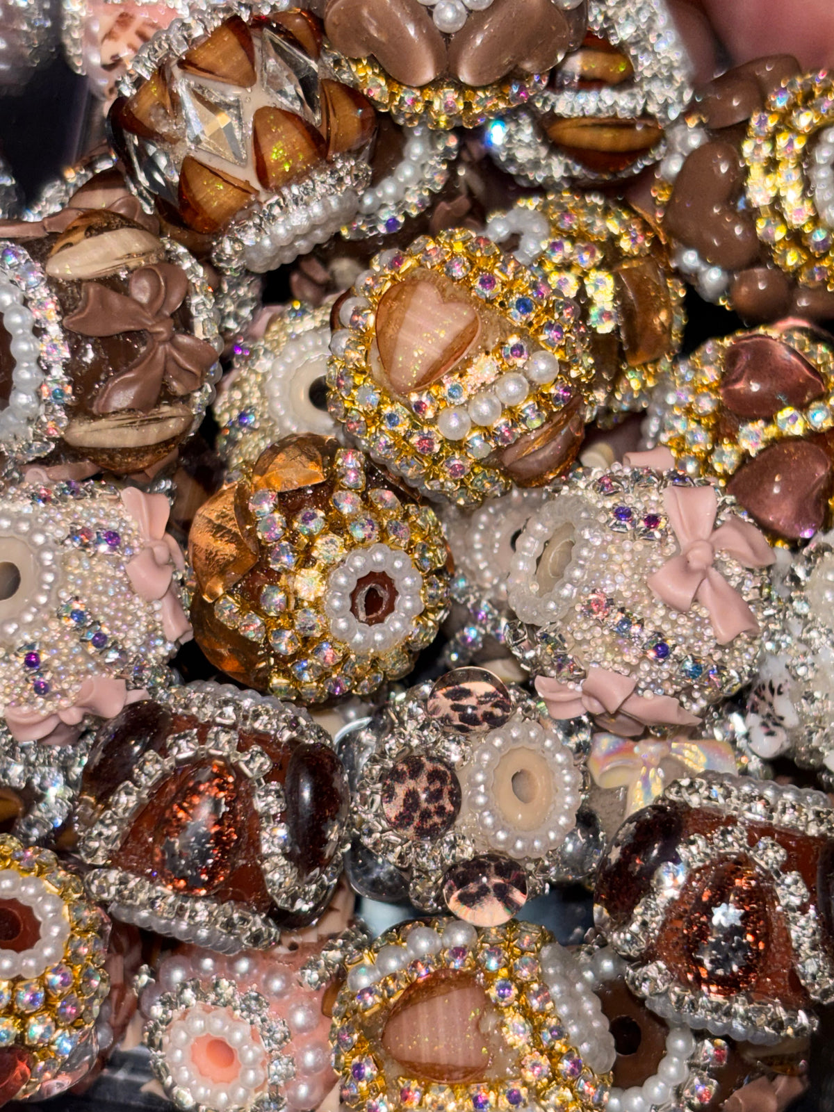 Brown & Neutral Fancy Beads - Mix Pack (6pcs)