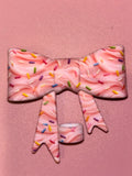 Pink Frosting & Rainbow Sprinkles - Bow