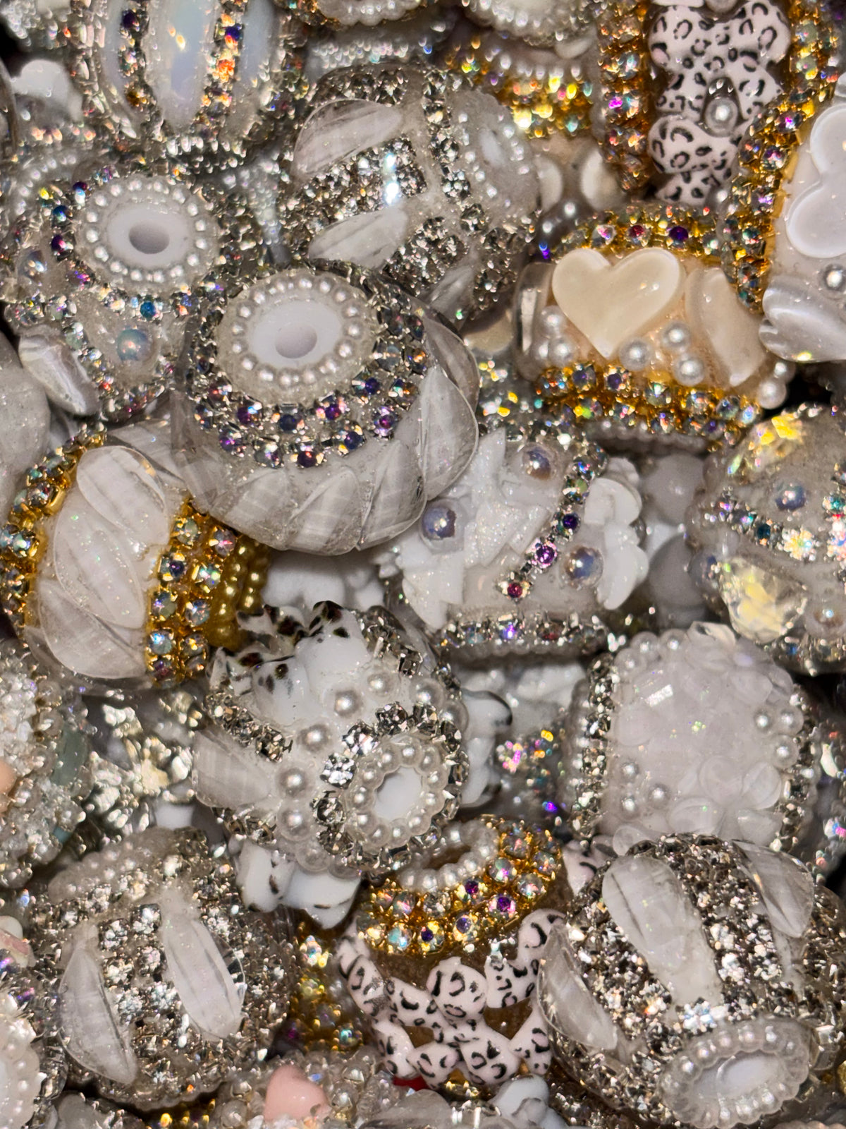 White Fancy Beads - Mix Pack (6pcs)