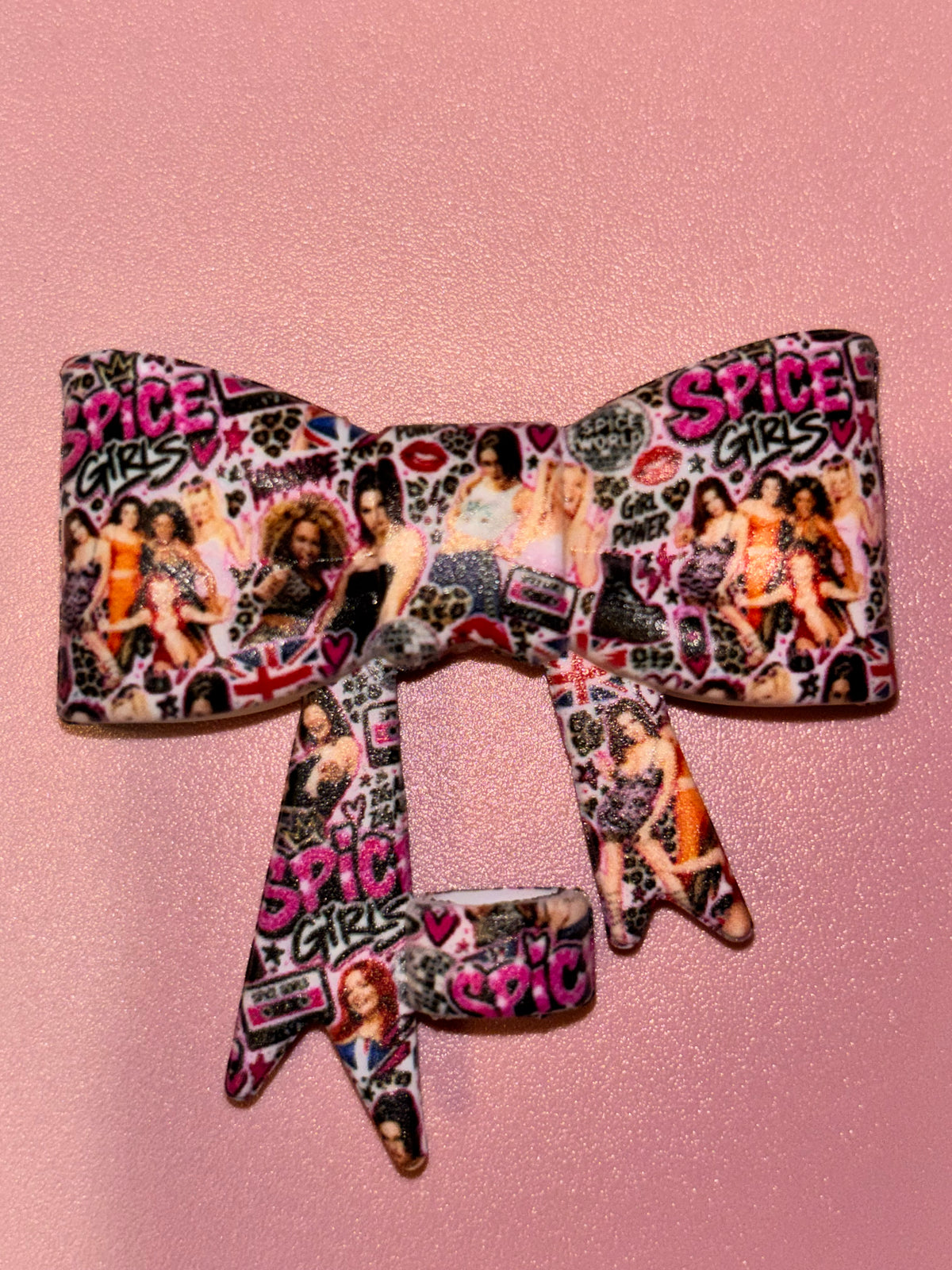 Spice Girls Girl Power Pink Collage - Bow