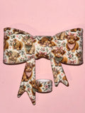 Highland Cow Floral - Bow
