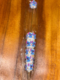Stitch Blue Character White Sparkle Collage - Pen