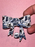Indianapolis Colts Blue & White Collage - Bow