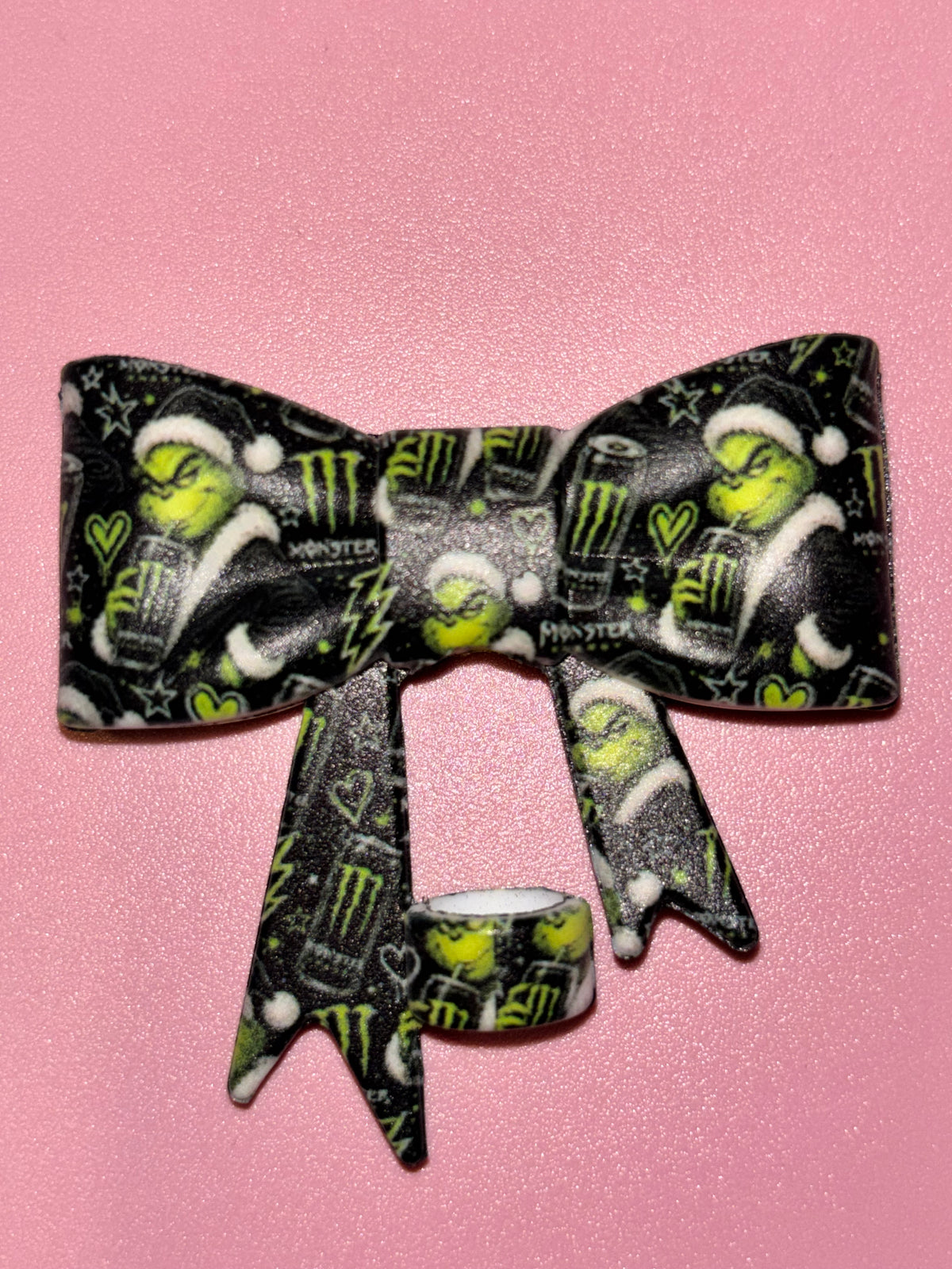 Grinch & Monster Energy Black Christmas - Bow