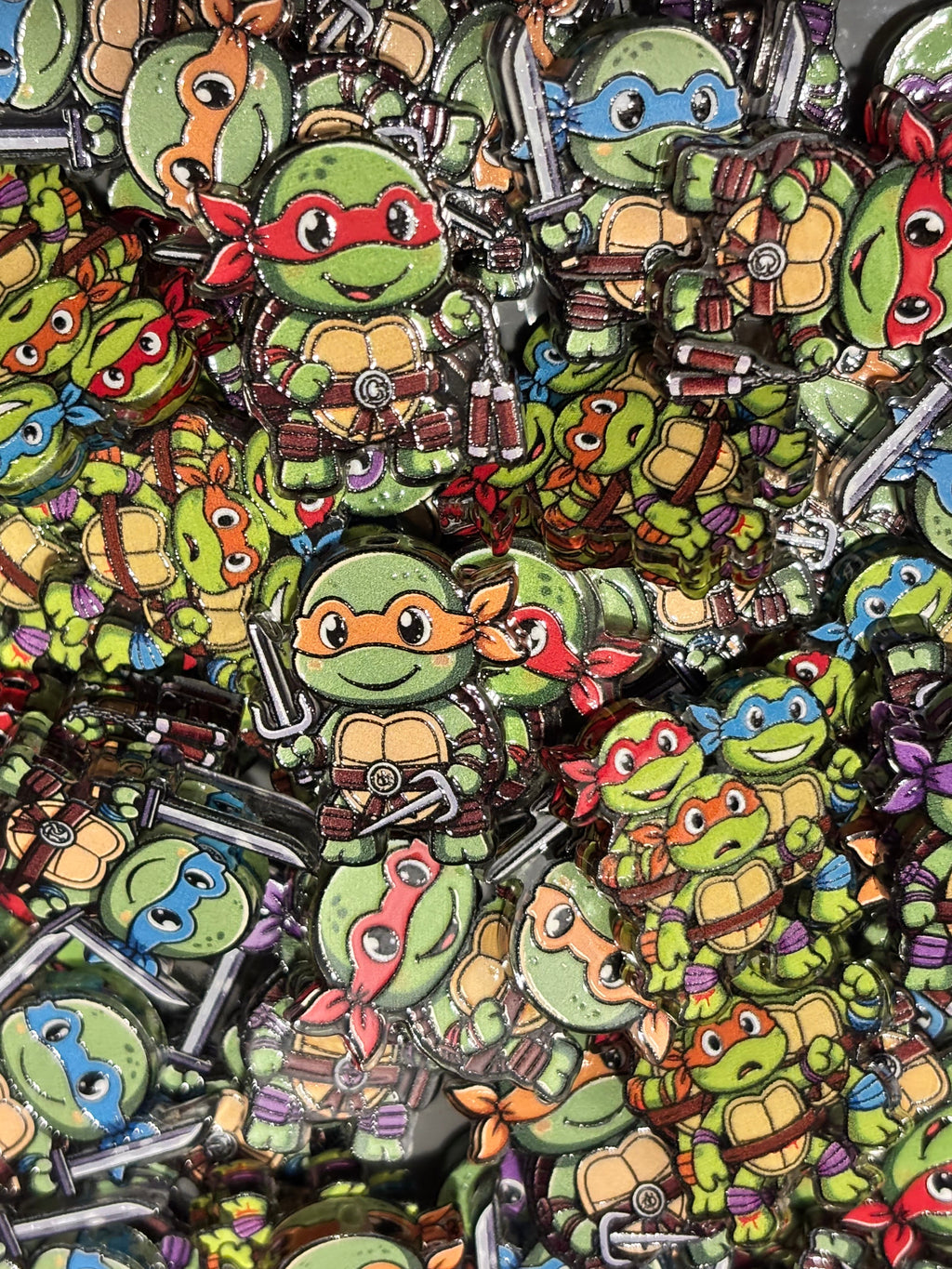 Green Turtles Focal Beads - Mix (5 pcs)