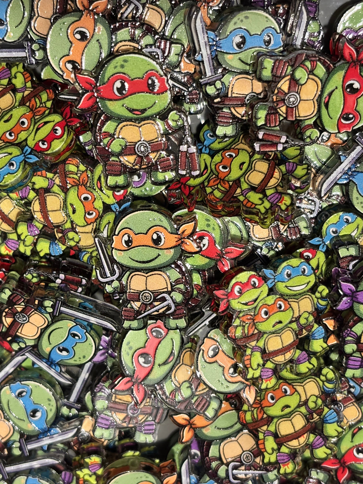 Green Turtles Focal Beads - Mix (5 pcs)
