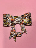 Trick or Treat Pumpkins Bats & Witch Hats - Bow