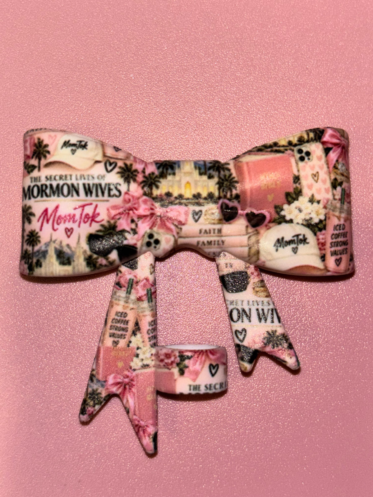 The Secret Lives of Mormon Wives MomTok Pink Collage - Bow
