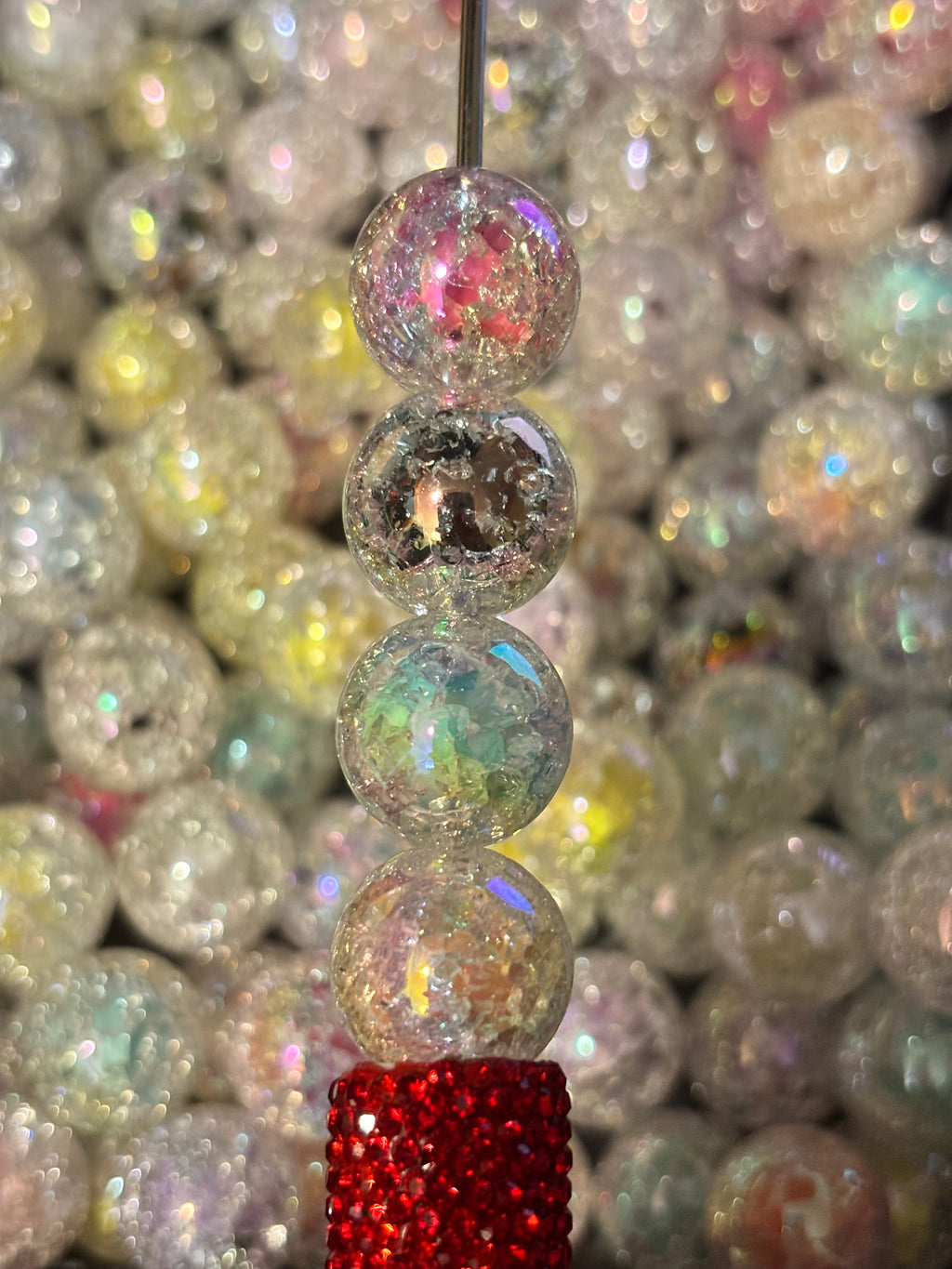 Multicolor Iridescent Crackle 16mm (10pcs)