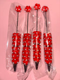 Red Fuzzy Heart Pen