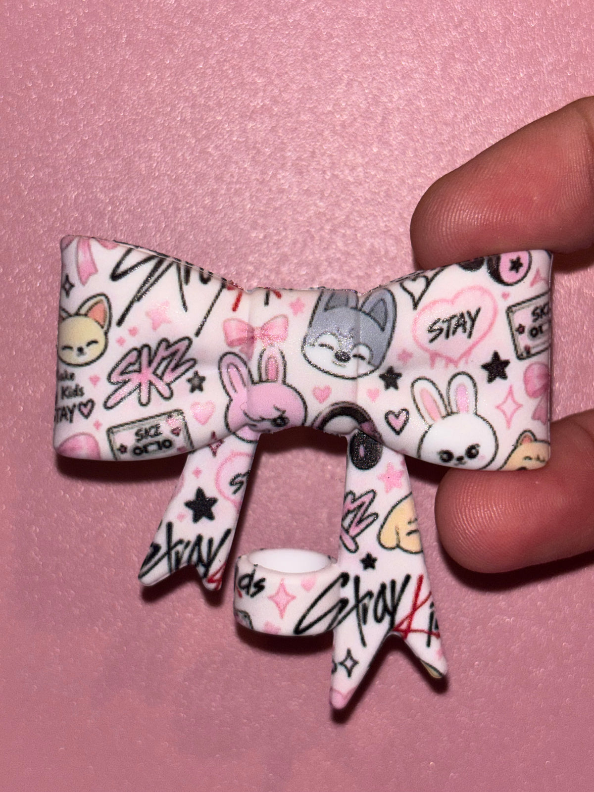 Stray Kids SKZOO Pink Collage - Bow