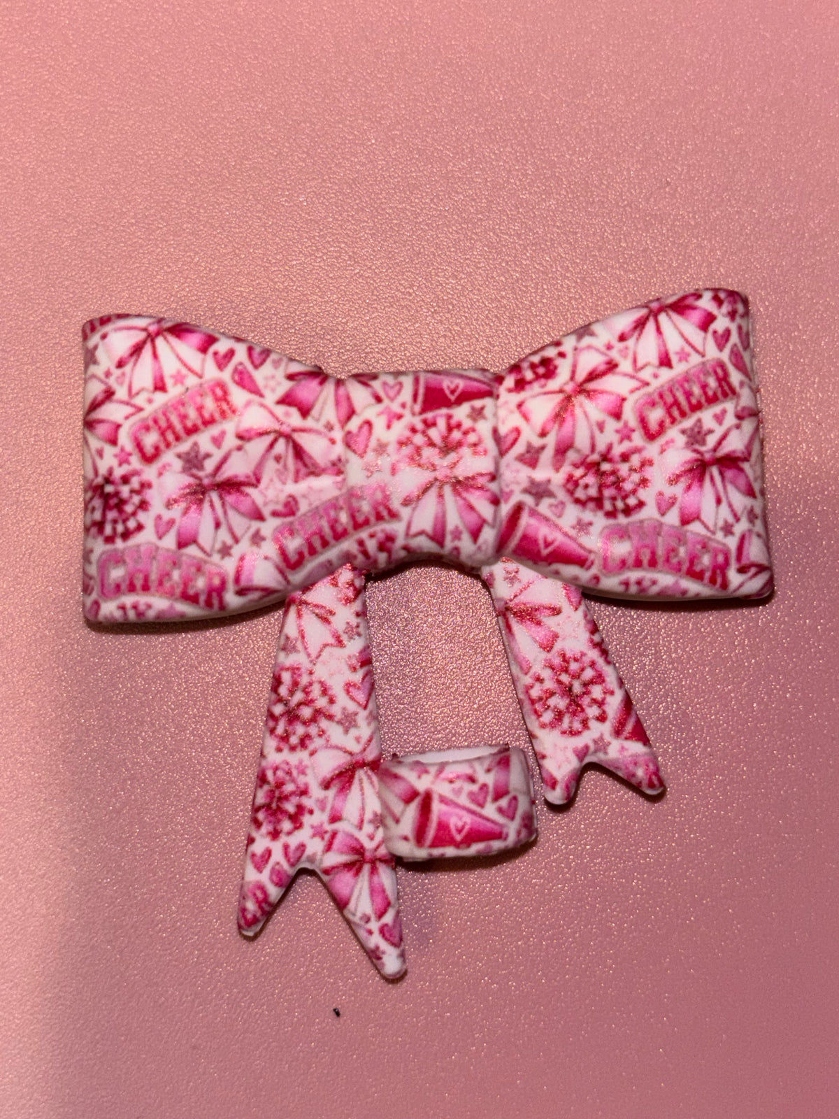 Pink Cheer Pom-Poms & Megaphones - Bow