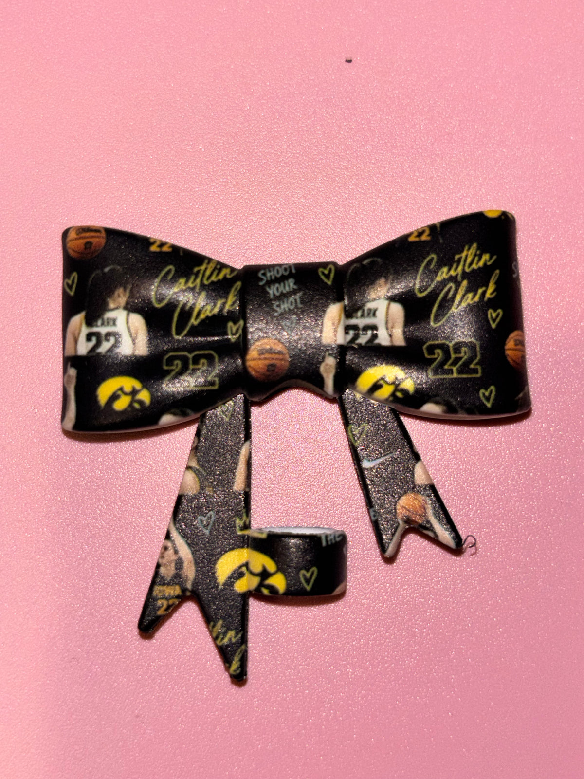 Caitlin Clark Black & Gold Shoot Your Shot - Bow