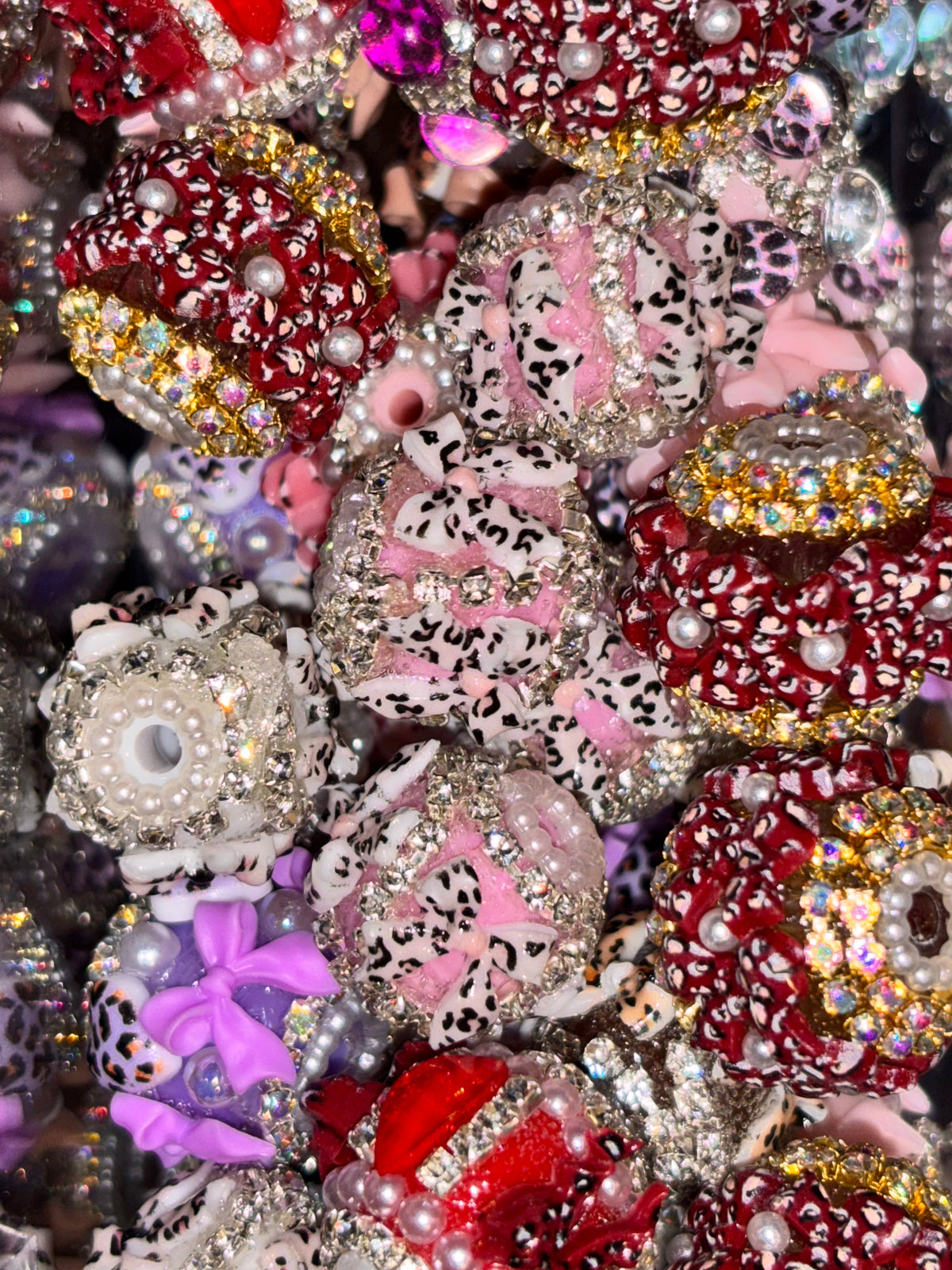 Leopard Fancy Beads - Multicolor Mix Pack (6pcs)