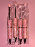 Peach Iridescent Rhinestone - Pen