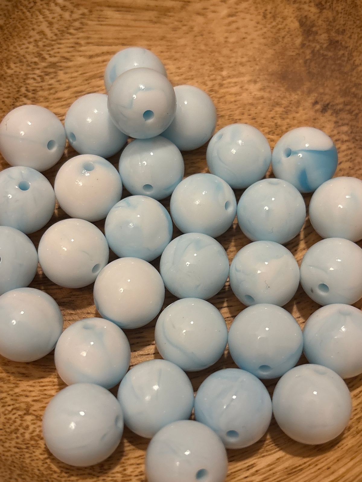 Liquid Marble Blue 15mm - Sold by Piece