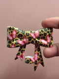 Pink Butterflies & Leopard - Bow