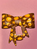 Autumn Pumpkin Pies Cupcakes & Fall Leaves - Bow