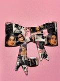 Selena Gomez Pink & Black Scrapbook Collage - Bow