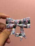 Ghostface Scary Movies Pink & Purple Hearts - Bow