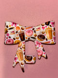 Dunkin’ Coffee Donuts & Smiley Faces - Bow
