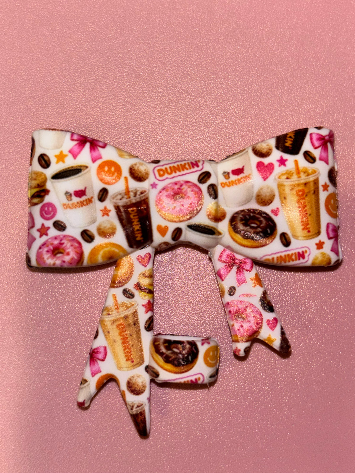 Dunkin’ Coffee Donuts & Smiley Faces - Bow