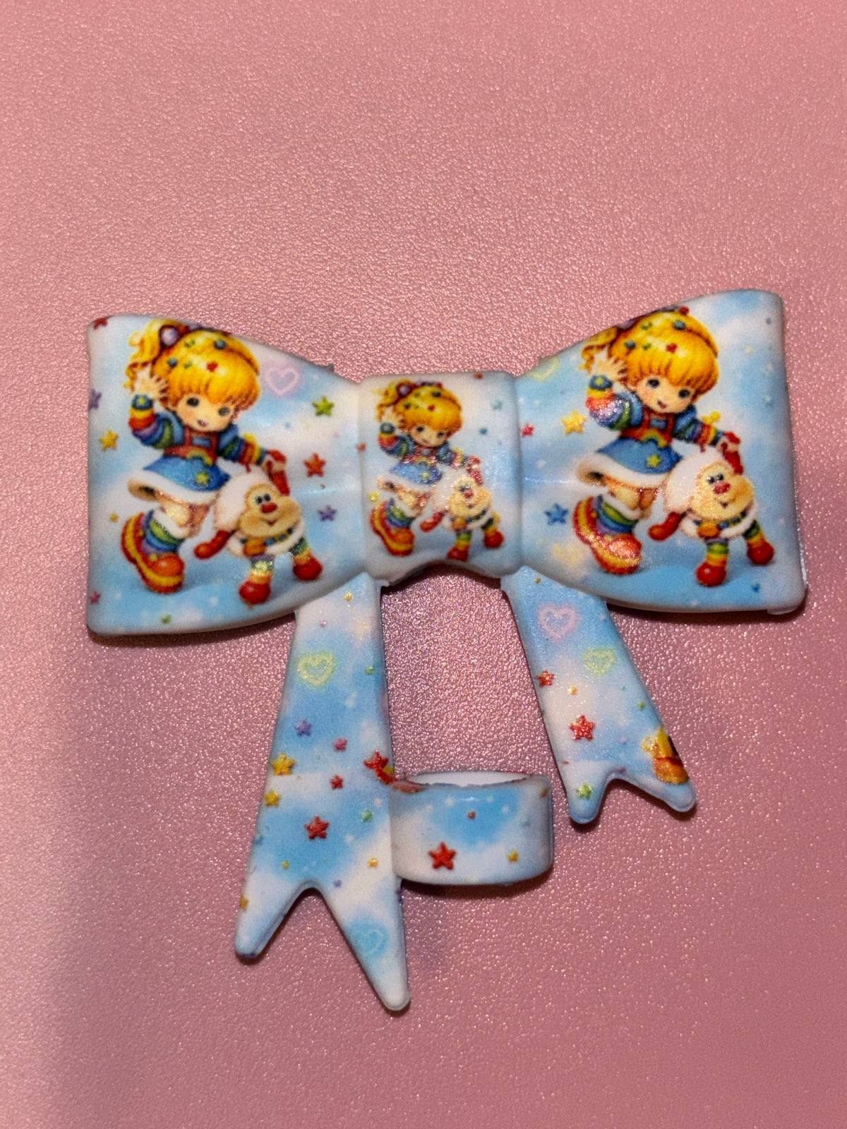 Rainbow Brite & Twink Blue Stars - Bow