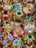 Gold-Tone Bow Fancy Beads - Multicolor Mix Pack (6pcs)