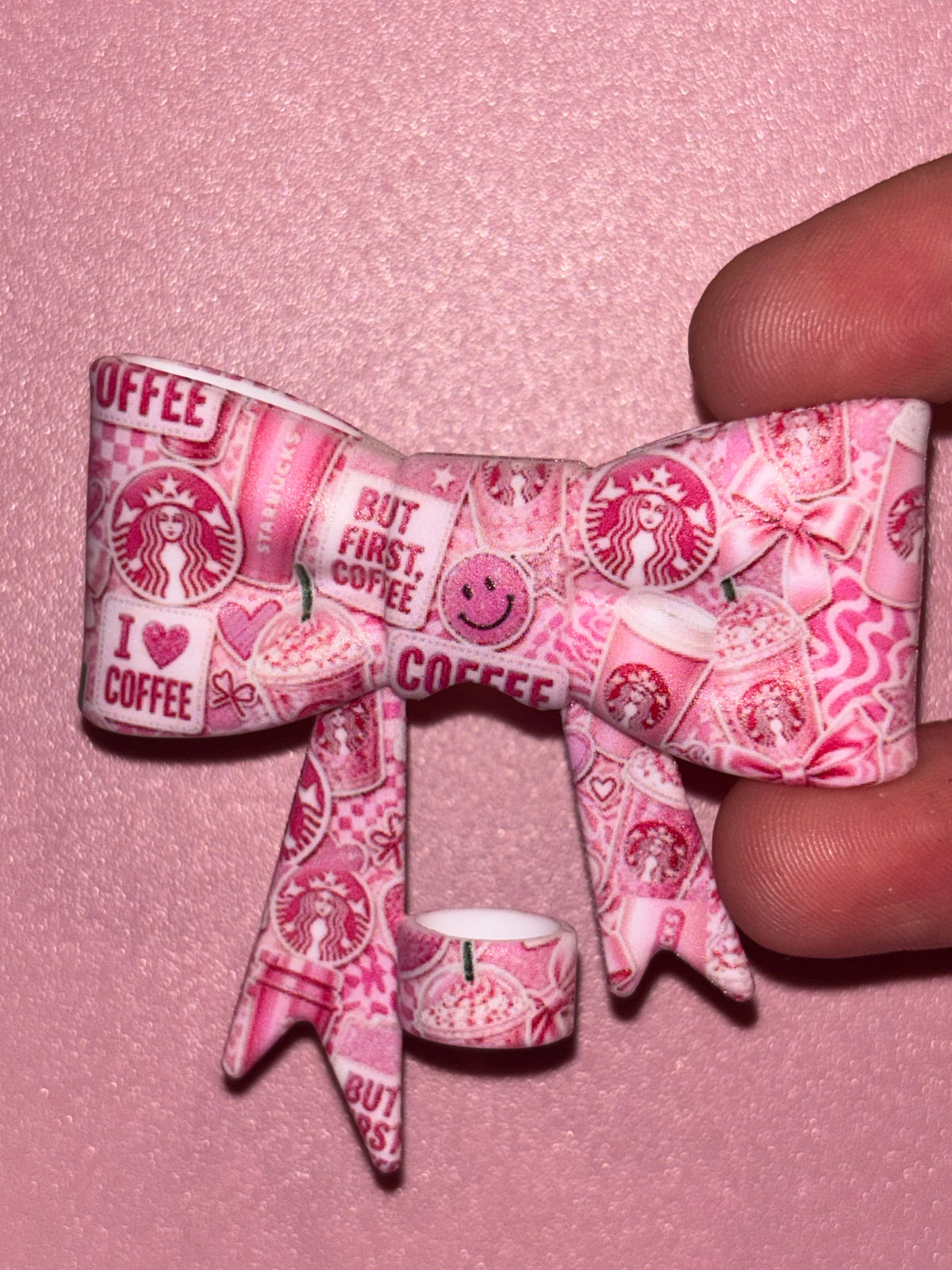 Starbucks All Pink Coffee Collage - Bow