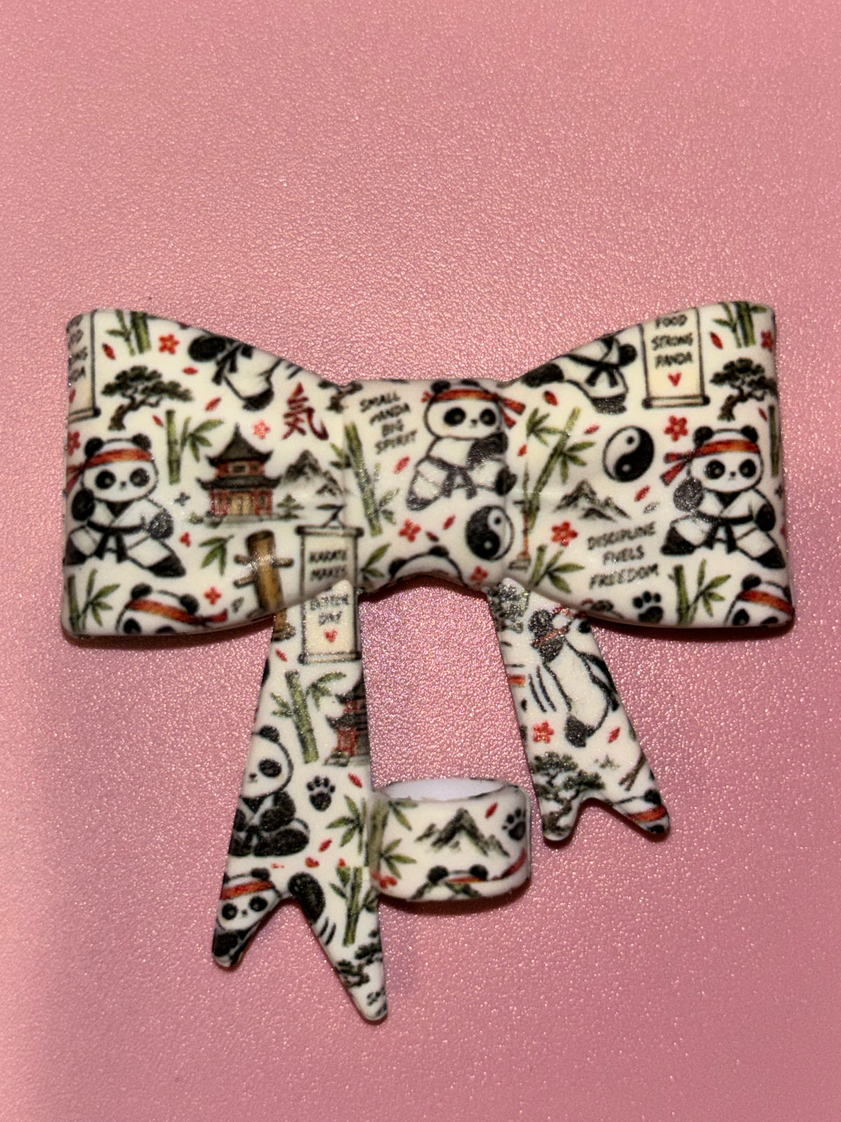Martial Arts Pandas Bamboo & Yin Yang - Bow