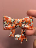 Mickey & Minnie Santa Orange - Bow