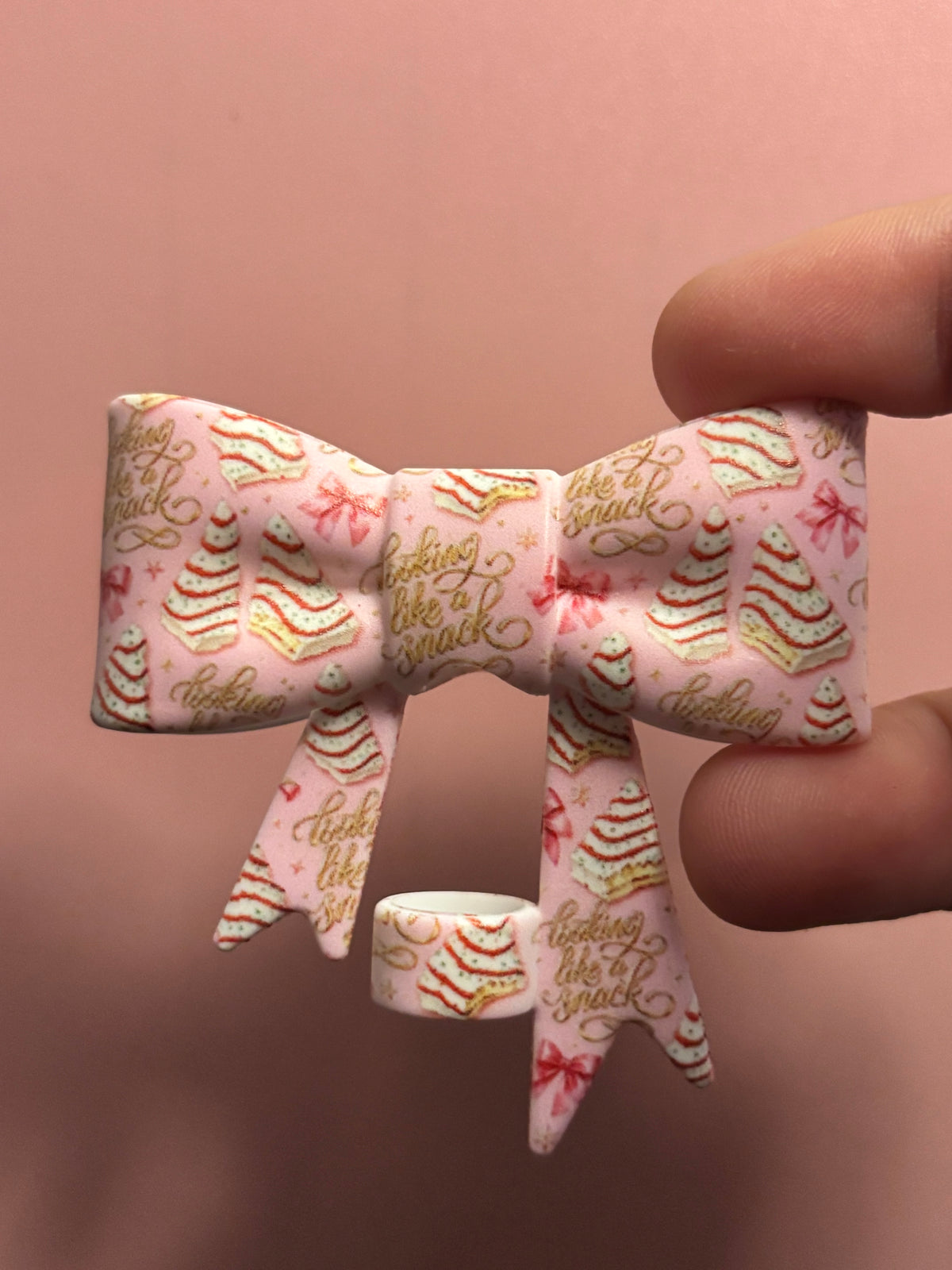 Christmas Tree Cakes Pink - Bow