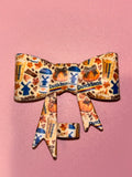 Dutch Bros Pumpkin Coffee & Leopard Bows - Bow