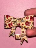 San Francisco 49ers Cream & Leopard Bows - Bow