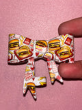 In-N-Out Burgers Fries & Red Hearts - Bow