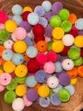 16mm Flocked Round Beads (20pcs)