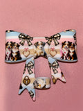 Puppies Plaid Bows & Pastel Stripes - Bow