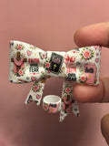 Faith Over Fear Pink Roses - Bow