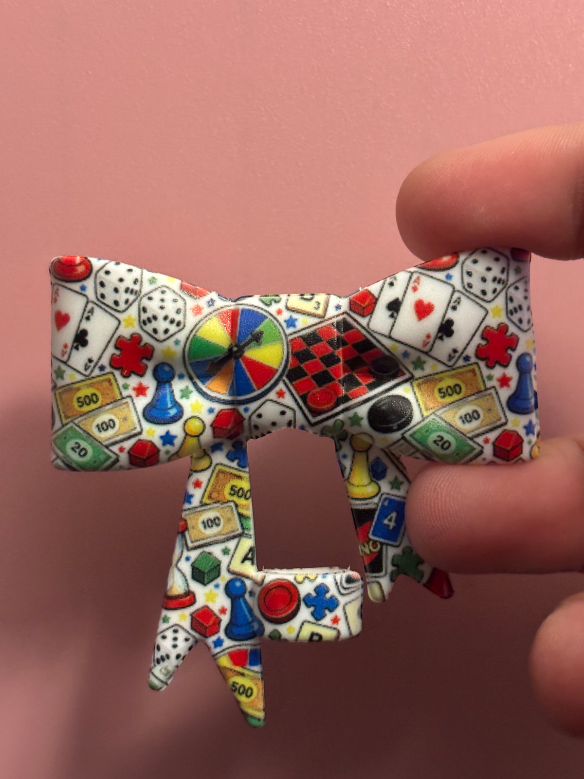 Board Game Collage White - Bow