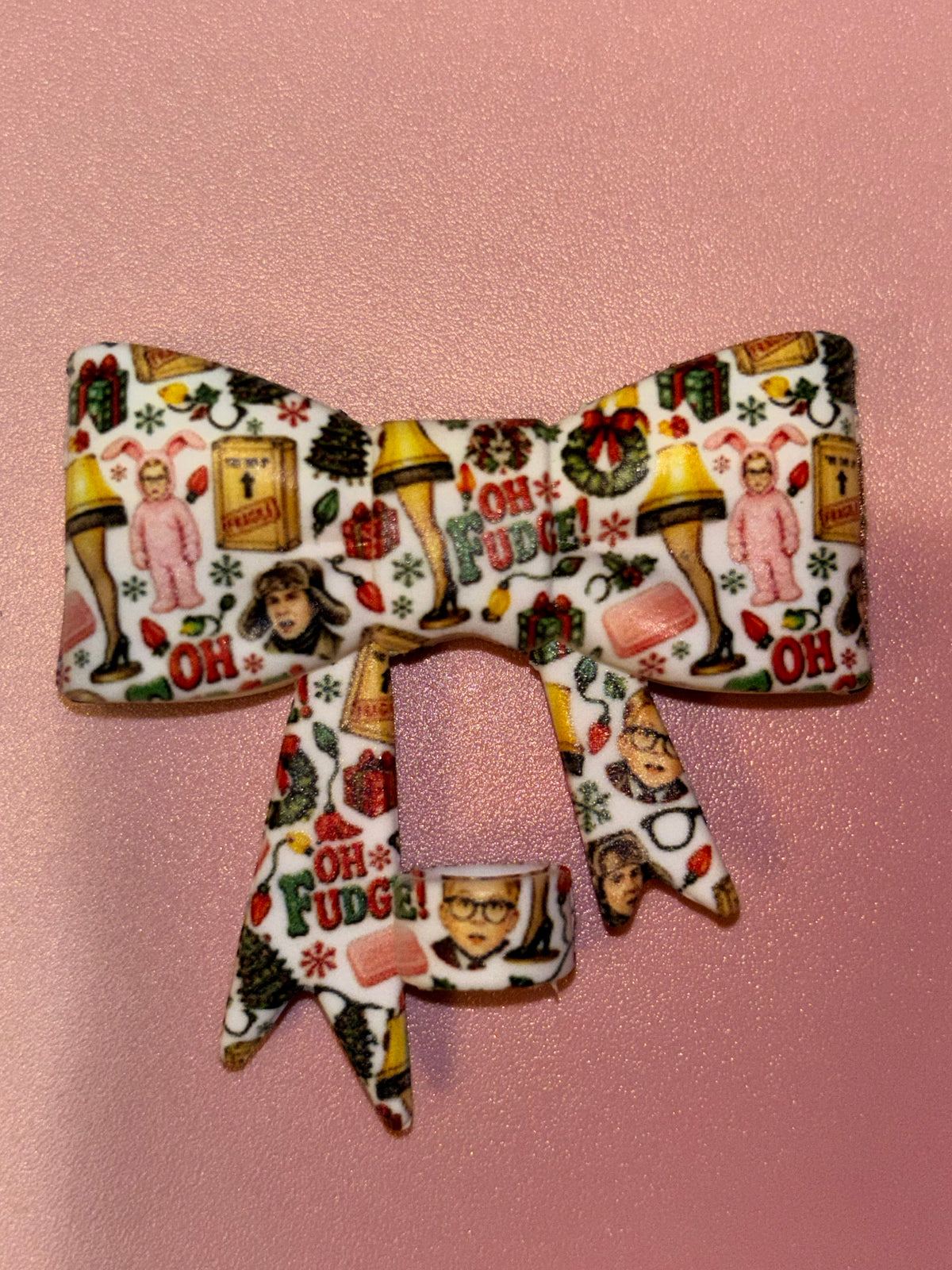 A Christmas Story Oh Fudge Movie Collage - Bow