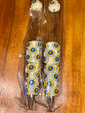 Blue & Gold Circular Emblem White Sparkle - Pen