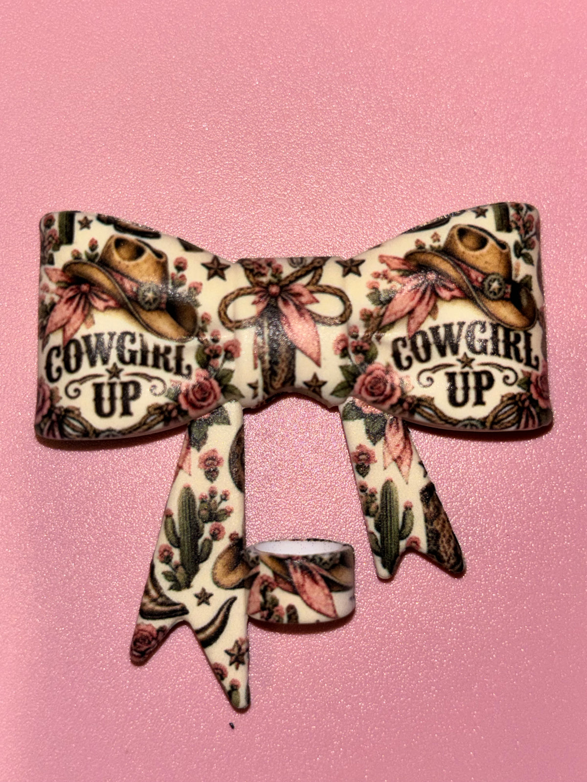Cowgirl Up Hats Roses & Cacti - Bow