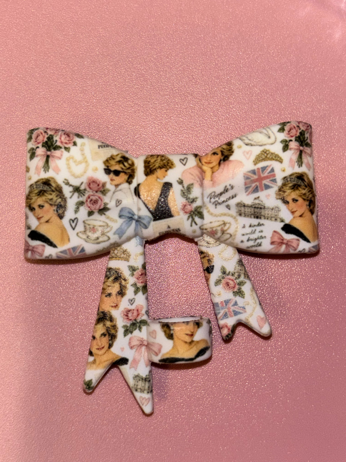 Princess Diana Roses & Tea Collage - Bow