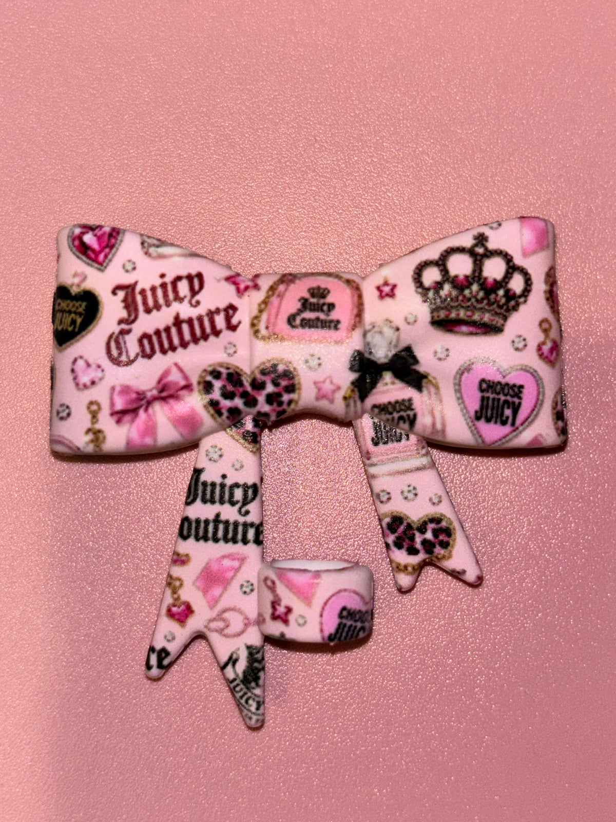 Juicy Couture Pink Crowns & Hearts - Bow