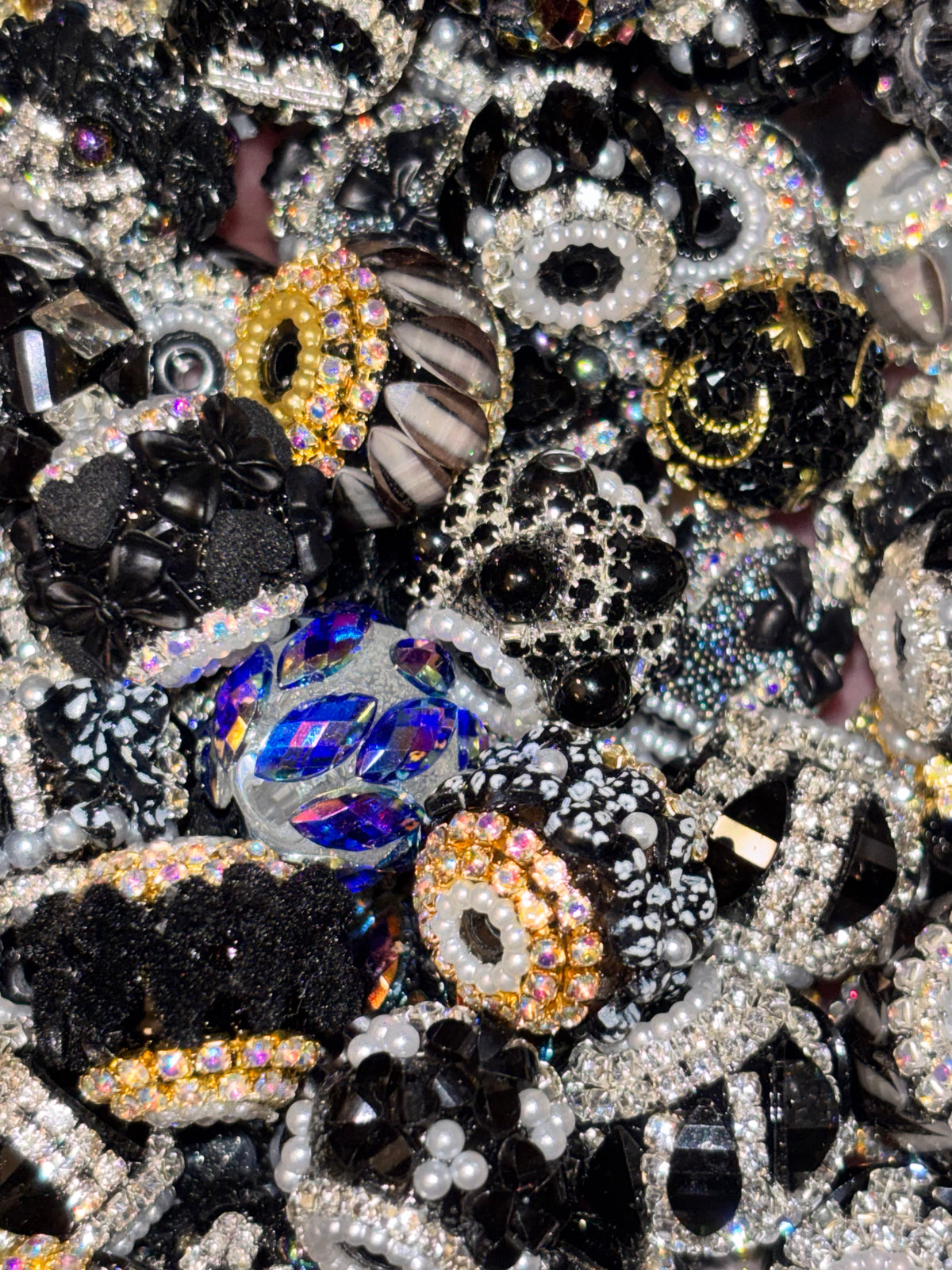 Black Fancy Beads - Mix Pack (6pcs)