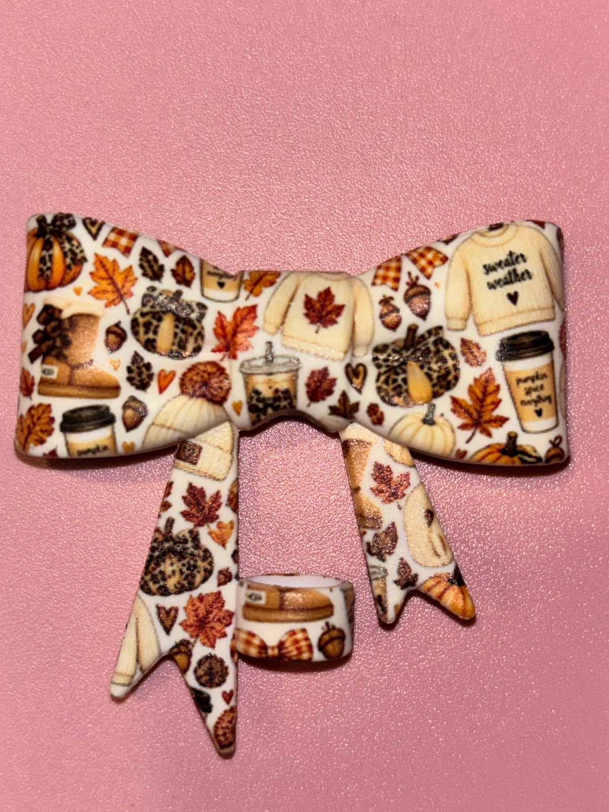 Sweater Weather Pumpkins & Coffee - Bow