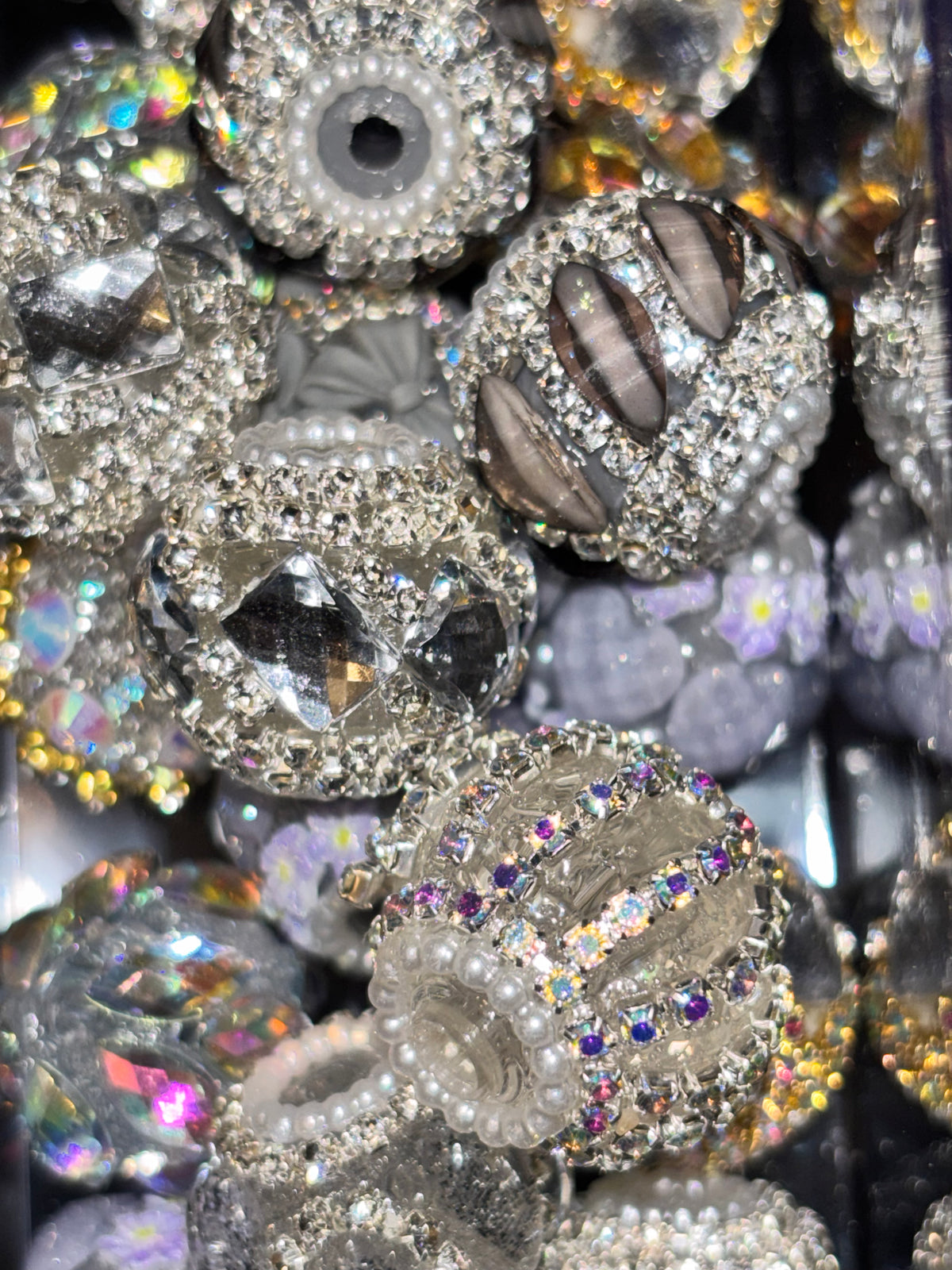 Silver & Gray Fancy Beads - Mix Pack (6pcs)