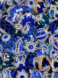 Royal Blue Fancy Beads - Mix Pack (6pcs)
