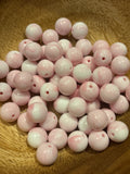 Liquid Pink Marble 15mm - Sold by Piece